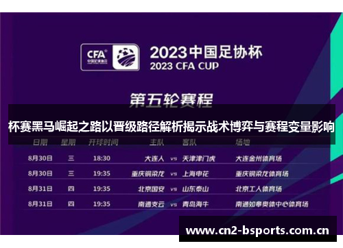 杯赛黑马崛起之路以晋级路径解析揭示战术博弈与赛程变量影响
